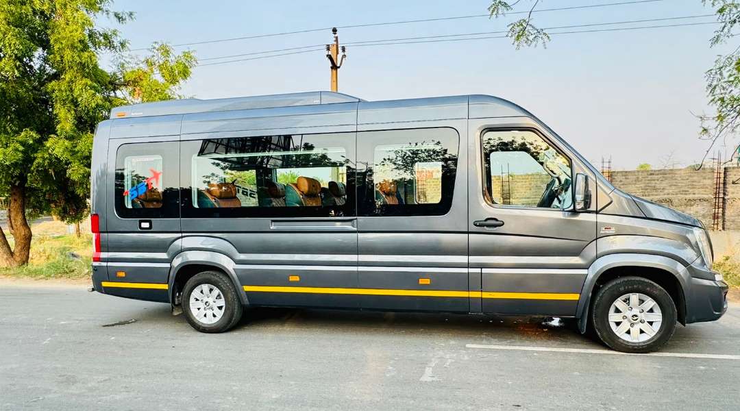 20 Seater 2×1 AC Coach Tempo Traveller Hire in Ahmedabad