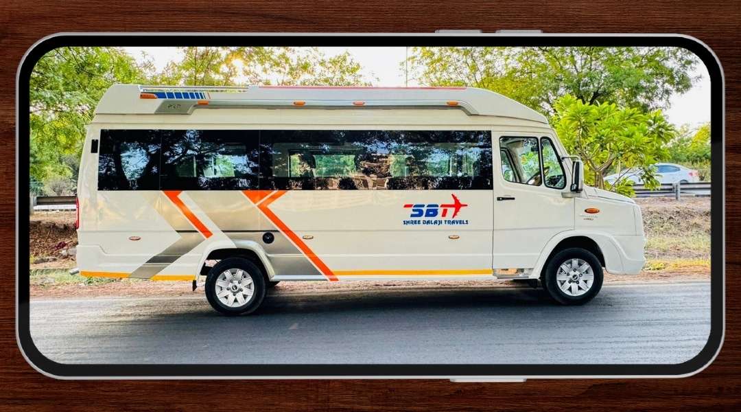 *20 Seater Tempo Traveller with 2×1 Sofa Seats in Ahmedabad *